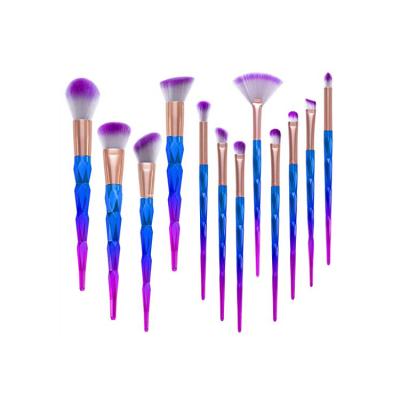 China Custom Logo Spiral Handle 12pcs Skin-Friendly Makeup Brush Set for sale