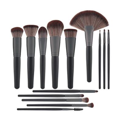 China Angular Blush Professional 14pcs Best Beauty Cosmetic Makeup Brush Set for sale