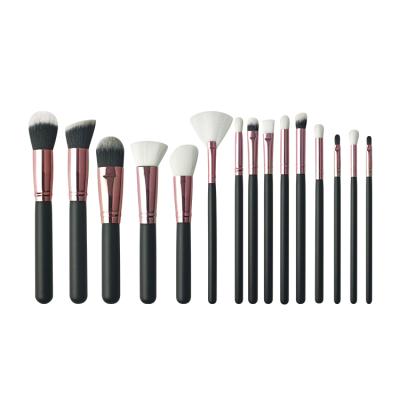 China Angular Blush 15pcs Professional Custom Makeup Set Brush With Travel Makeup Bag for sale