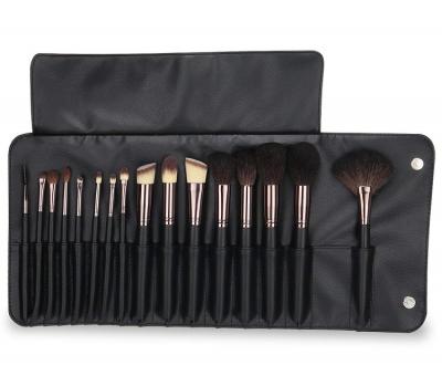 China Angular Blush 16pcs Professional Natural Hair Foundation Eyeshadow Eyeliner Concealer Pencil Natural Synthetic Powder Sweeps Private Label Makeup Brush Set for sale