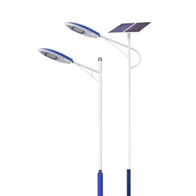 China Square Customized Outdoor 4m 5m 6m 7m 8m 9m 10m 12m Double Single Arm Galvanized Steel Solar Street Light Pole Post Lamp Pole for sale