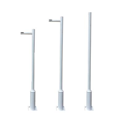 China Outdoor Square Metal Lamp Galvanized Steel CCTV Mast Safety Control Pole for sale