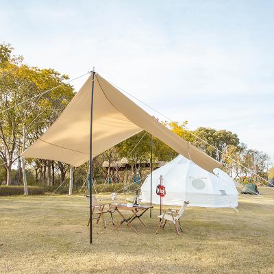 China portable outdoor cotton canvas tent tent sun glamping shelter tent new high quality 4M canvas bell tent witness for sale