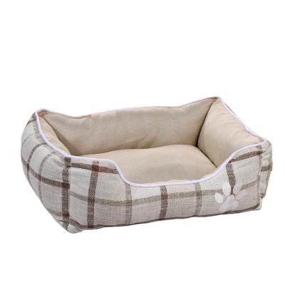 China Top Selling Viable Soft Pet Bed Cat Animal Outdoor Dog Square Cushion Pet Bedding Warm Bed For Dogs for sale