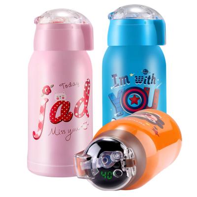 China PORTABLE Smart Cup 500ML Cartoon Kid 316 Stainless Steel Water Bottle Vacuum Insulated Thermos Outside for sale