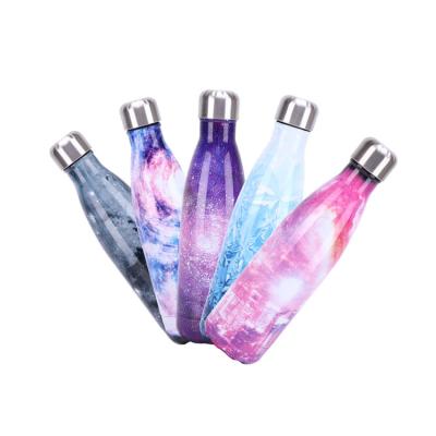 China Creative PORTABLE Star Galaxy 500ml Stainless Steel Cola Shape Thermos Thermos Tumbler Insulated Water Bottle for sale