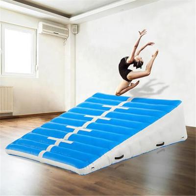 China High Quality Cheap Gymnastics Mat Inflatable Air Track For Home Gym Blue Gymnastics Mat for sale