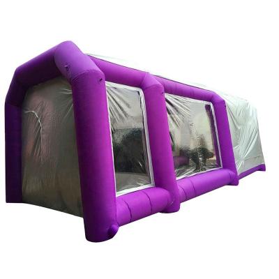 China Oxford Cloth or Custom Inflatable Car Paint Booth PVC Tarpaulin Spray Workstation Car Tent Giant Inflatable Paint Booth for sale