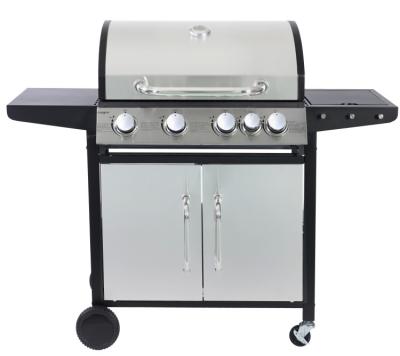 China Wholesale professional hibachi gas grill cart movable easily assembled silver bbq grills bbq gas grill for sale