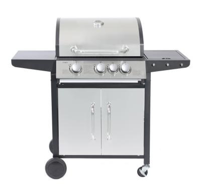 China Factory Sale Hot Silver BBQ Grill Gas Cart Stainless Steel Easily Assembled Outdoor Gas Grill for sale