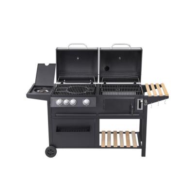 China High Quality Commercial Gas Combo Charcoal Combo Grills BBQ Cart Easily Assembled Combination Grill Gas and Charcoal Combo Grill for sale