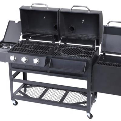 China Heavy Duty Easily Assembled Combination Grill Charcoal Gas Grill Gas and Charcoal Grill Combination Outdoor BBQ Grill for sale