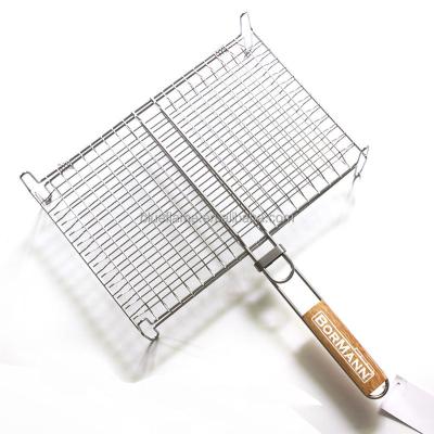 China Wholesale BBQ Grill Basket Stainless Steel BBQ Cooking/Baking/Barbecue Grilling Basket for Fish, Vegetables, Steak, Shrimp, Chops for sale