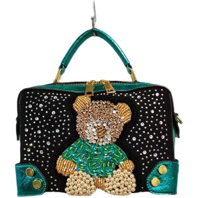 China Fashionable High Quality Diamond-encrusted Square Bag Cross-Body Fanshion Small Bag for sale