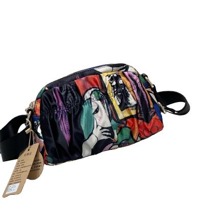 China Vintage inspired high quality light weight all over printed fabric casual women's canvas cross-body bag handbag for sale