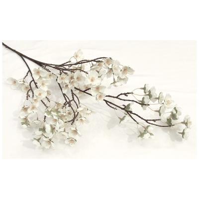 China Wholesale Artificial Flower Cream Cherry Blossom Home Decoration Flowers Spray Good Prices for sale