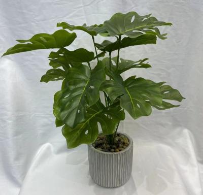 China Hot Selling New Style Pot Medium Leaf Greenery Artificial Room Decoration Plant For Home Style for sale