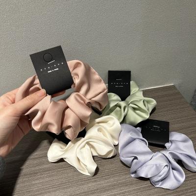 China Women Girls Hair Accessories Fashion Big Soft Women Silk Hair Scrunchie Multicolor Elastic Hair Band Rope Girls Ponytail Holder Hairband Head Accessories for sale