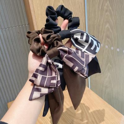 China Women Girls Hair Accessories Fashion Girls Hair Scrunchies Women Long Ribbon Tassel Elastic Hairband Ponytail Scarf Sweet Elastic Hair Ties Hair Accessories for sale