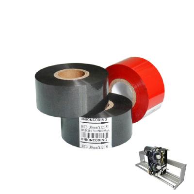 China Original Black Color Foil 25mm Foil Machine Ribbon Stamp Foil Date Coding Hot Coding Coding Ribbon 100M for sale