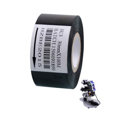 China UNIONCODING 25mm Clear Black 100M Thermal Transfer Tape Hot Stamping Foil for sale