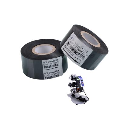 China DY-8/HP-241B/HP-241 coder 25mm hot stamping foil 100m for hp241b code printer, black ribbon for hot coding ribbon for sale