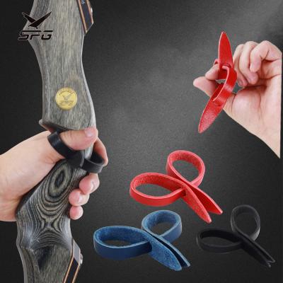 China Durable SPG New Arrival Archery Color Bow Strap Self Locking Arrow Shooting Leather Bow Sling For Competition for sale