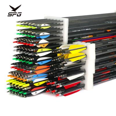 China Customized Durable Professional 800 SPG Archery Spines Arrow Hunting Carbon Fiber Glass Fiber Arrows For Archery for sale