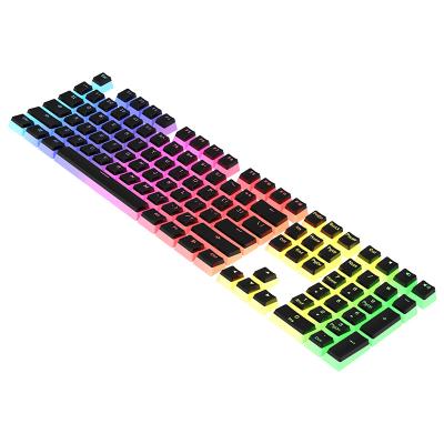 China AJAZZ Feel 108 Black And White Mechanical Pudding Keycaps Full-key Two Color / Two Color PBT Translucent Keycaps for sale