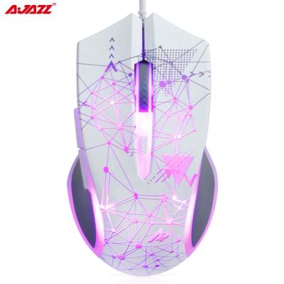 China Four-Color Breathable AJAZZ AJ119 E-sports RGB Gaming Gaming White Lightweight PC Wired Mouse For Gamer Gamer DPI USB Optical Mouse for sale