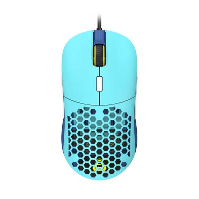 China Hot Sale RGB Gaming Mouse Honeycomb Design Lightweight Ergonomic Macro Programming for sale