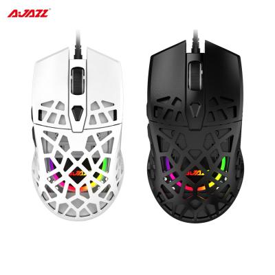 China New AJAZZ AJ339 Lightweight Symmetrical 3D Honeycomb Design RGB Ergonomic Gaming Mouse For Gamers Computer Mouse for sale