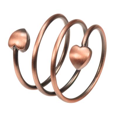 China Wollet Twist Cable Bracelet Rose Gold Plating Copper Magnetic Punk Bracelet for sale