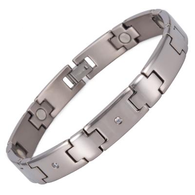 China Wollet Bio CLASSIC Hot Sale Zircon Health Energy Stainless Steel Magnetic Bracelet for sale