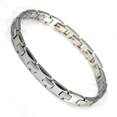 China Wollet CLASSIC Fashion Bio Medical Magnetic Tungsten Carbide Steel Bracelet Benefits For Men for sale