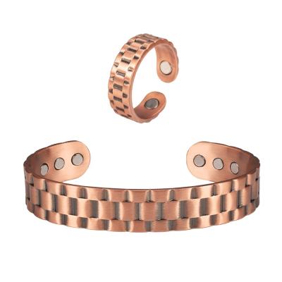 China Health CLASSIC Energy Design Flower Fashion Wollet Bio Magnetic Copper Bracelet for sale