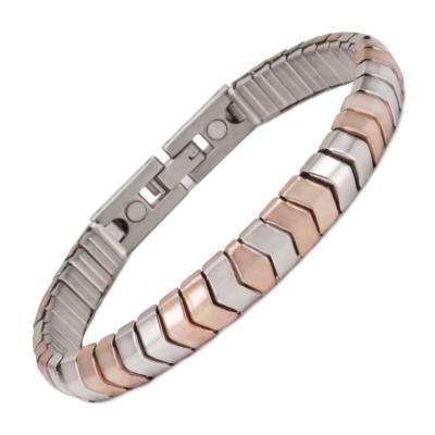 China New Design CLASSIC Flexible Magnetic Therapy Stainless Steel Wollet Elastic Bracelet For Women And Girls for sale