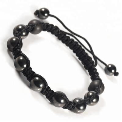 China 2017 Popular Black Lava Hematite Beaded Bracelet Wholesale Decorative for sale