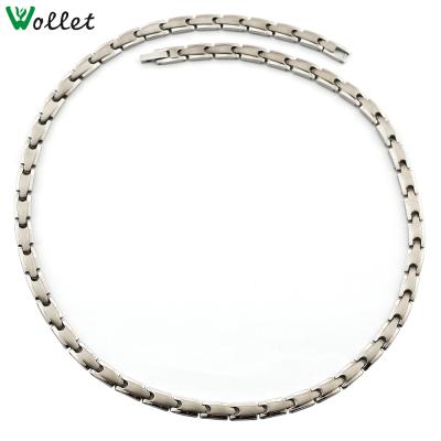 China Wholesale Cross Ion Infrared Negative Magnetic Germanium Titanium Jewelry Wollet Link Necklace for sale