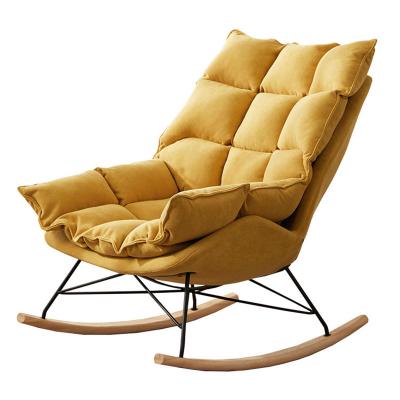 China Nordic simple luxury lounge chair balcony light adjustable nap leisure fabric sofa (other) home rocking lazy chair for sale