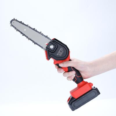 China 6 inch portable electric cordless brushless engine one-handed chain saw lithium battery pruning chainsaw for sale