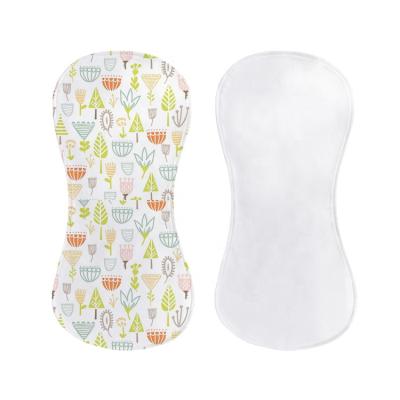 China 2021 Washable Hot Selling OEM Customized Logo Baby Burp Bib Sublimation Peanut Vacuum Baby Burp Cloth for sale