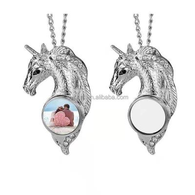 China Customized Sublimation Romantic Dragon Pendants Logo Printable Dragon Decoration Necklace for sale