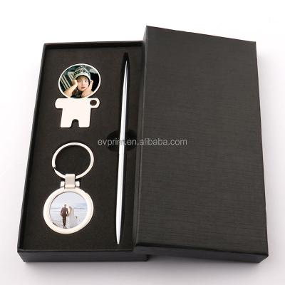 China Education For School Customized Pen Holder Sublimation Printed Pen And Key Chain Gift Box for sale