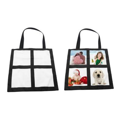 China Funny Design 4 Panel Shopping Bag Sublimation Blank Panel Handled Printable Shopping Bag for sale