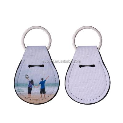 China Neoprene New Arrival Customized Logo Neoprene Money Holder Key Blank Sublimation Coin Holder Key Chain for sale