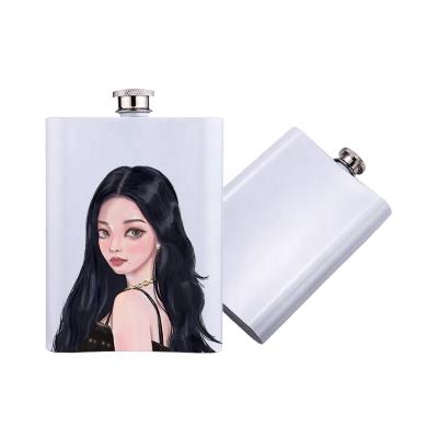 China New OEM Business Design 8oz Stainless Steel Printable Sublimation Flask Empty Flask Tumbler for sale