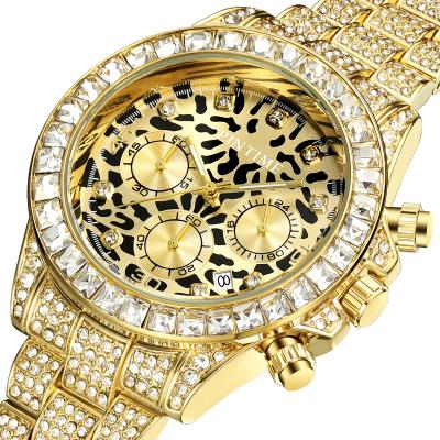 China Fashion \ Luxury Popular Hip Hop Dress Iced Out Calendar Diamond Watch Business Watch Jewelry Multifunctional Watch Six Needle Dial Men's Watch for sale