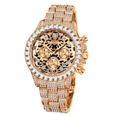 China Non-specific Iced Out Full Diamond Mens Watches Luxury Gold Brand Men's Hip Hop Diamond Quartz Men's Watch for sale