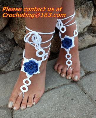 Chine Faites du crochet les sandales aux pieds nus, chaussures nues, bijoux de pied, mariage de plage, chaîne de cheville sexy, Bellydance, chaussures de plage à vendre